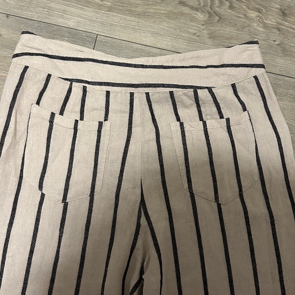 NWT Tahari Black and White Striped Wide Leg Pants - Picture 13 of 14